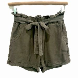 Thread & Supply Lyocell Shorts Womens Size Small High Rise Paper Bag Belted